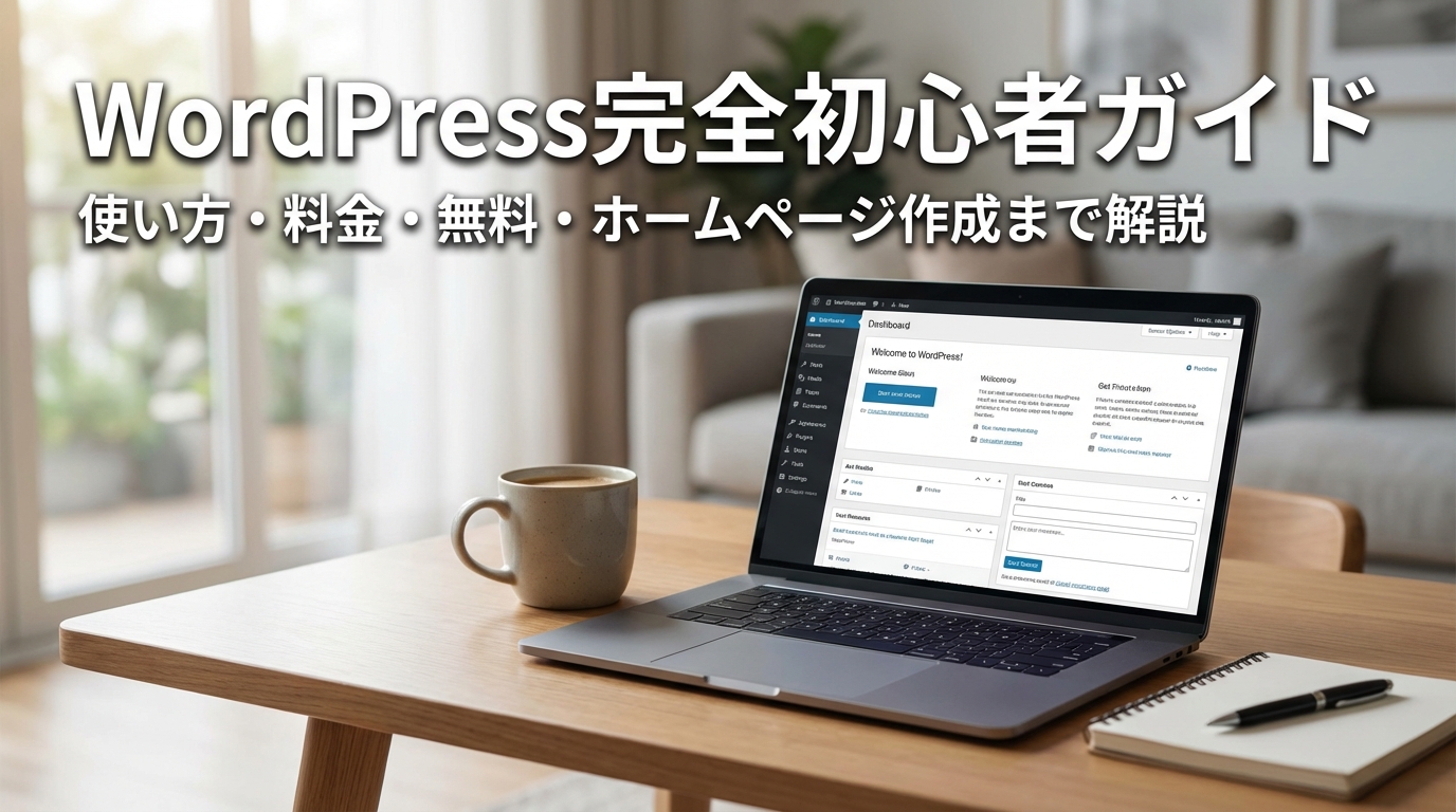 WordPress完全初心者ガイド|使い方・料金・無料・ホームページ作成まで解説