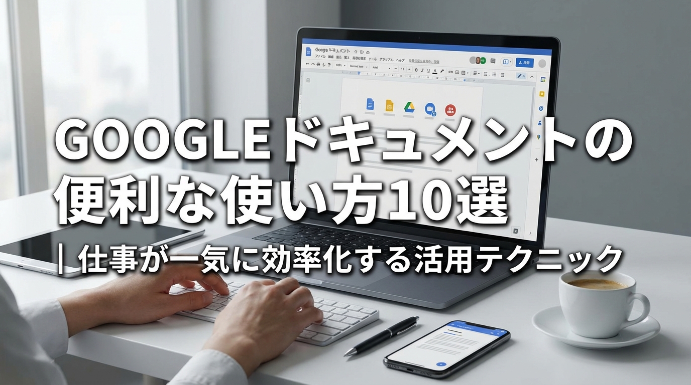 Googleドキュメントの便利な使い方10選｜仕事が一気に効率化する活用テクニック