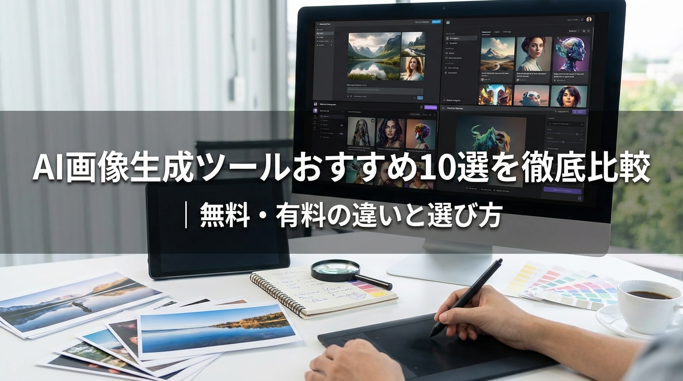 AI画像生成ツールおすすめ10選を徹底比較｜無料・有料の違いと選び方