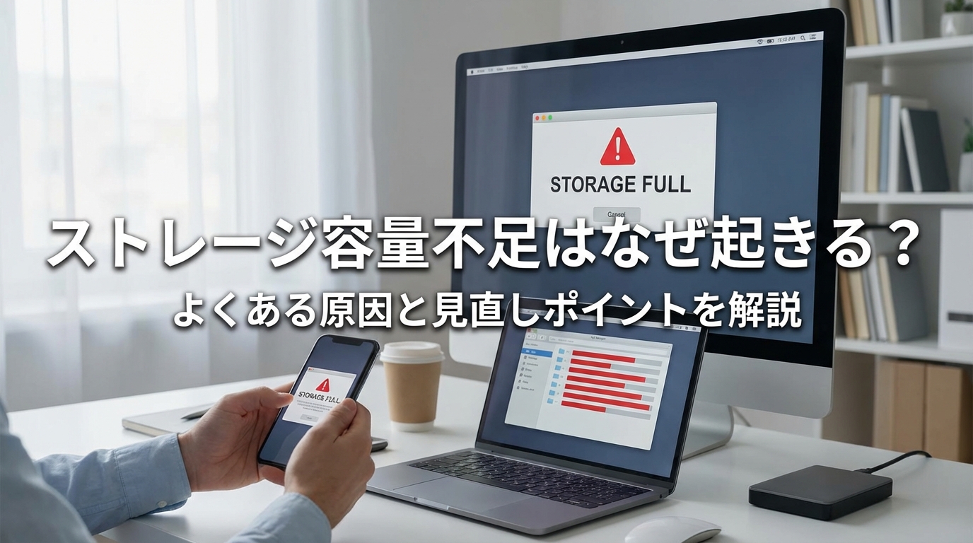 ストレージ容量不足はなぜ起きる？よくある原因と見直しポイントを解説